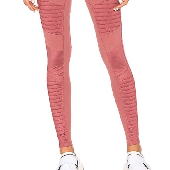 ALO Yoga Moto Legging High Rise in rosewood glossy S - Picture 4 of 10